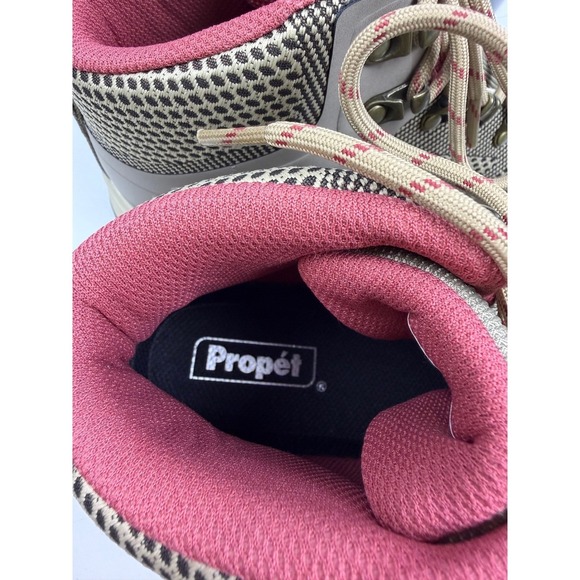 Propét Women's Orthopedic Mid Hiking Boots Ankle Support Brown Pink 10 X (2E) - Picture 12 of 17